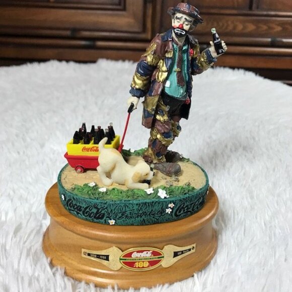Vintage Coca-Cola Limited Edition Emmett Kelly 'To Market' Musical Figurine - Picture 5 of 16
